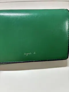 agnes b. 二つ折り財布 がま口 グリーン ネイビーのサムネイル