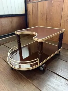 未使用保管品　折りたたみ式 お茶のみワゴン　アンティーク　レトロ　昭和 2026年最新】昭和レトロ ワゴンの人気アイテム - メルカリ