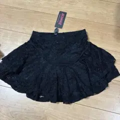 ROMWE レース ミニスカート ブラック
