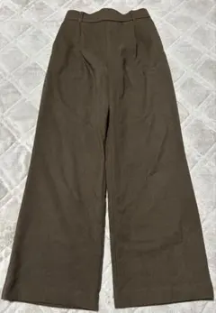 【GLOBAL WORK】Ｓサイズブラウン系 ワイドパンツ ウエストゴム