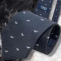 CHAPS チャップス シルク ネクタイ ブラック コウモリ ハロウィン 日本製