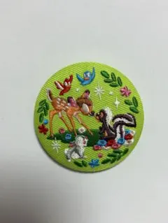 ディズニー 刺繍缶バッジ バンビ