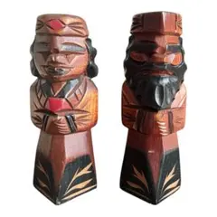 アイヌ民族 ニポポ人形 夫婦二体セット 置物