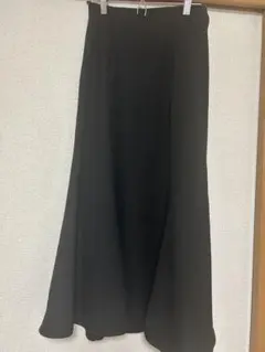 INGNI ウエストバックリボン付きマーメイドロングスカート ブラック