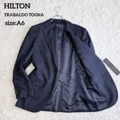 タグ付き未使用✨高級生地✨HILTON テーラードジャケット ヘリンボーン紺A6のサムネイル