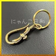 真鍮 キーホルダー キーリング キーフック イーグル 鷲 アメカジ ビンテージ風