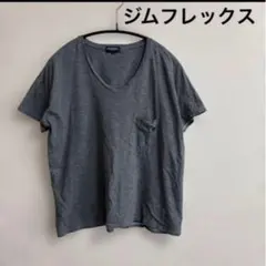 ジムフレックス　Tシャツ　Vネック　グレー　14 フレンチスリーブ　ポケットのサムネイル