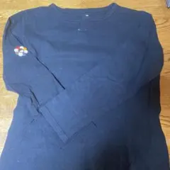 DANA FANEUIL 長袖カットソー フラワー刺繍 ネイビー サイズ3のサムネイル