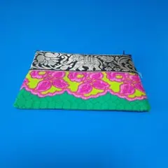カラフル刺繍インドポーチ、10x14cm位