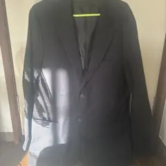 黒 テーラードジャケット 内ポケット付き