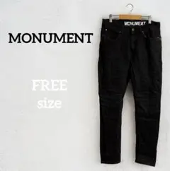 海外古着♡MONUMENT【FREE】ブラックスリムカジュアルパンツ
