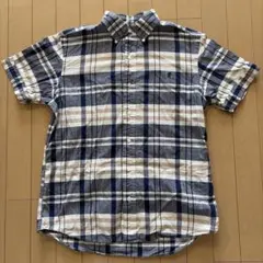 Gymphlex ジムフレックス ボタンダウンシャツ 半袖 L ブルー系のサムネイル