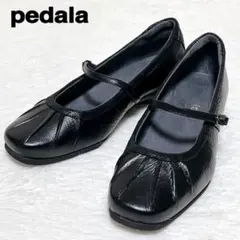 【大人気】​アシックスウォーキング ペダラ 23cm EEEE 黒 本革 日本製