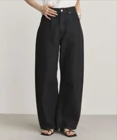 Aunt Marie's カーブデニムパンツ　ブラックのサムネイル