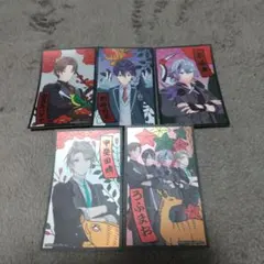 ろふまおせんべい花札風ステッカー5枚セット