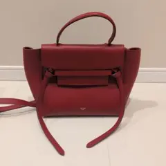 あんしん鑑定 CELINE ベルトバッグ ナノ レッド Nano 旧ロゴ - メルカリ