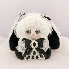 おすわり ぬい服 着ぐるみ たれみみうさぎ 黒　12cm ②