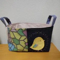 96ハンドメイド リメイク 布バスケット ファブリックバスケット 小物 