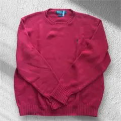Polo by RalphLauren ラルフローレン コットンニット 赤