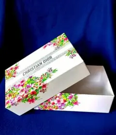 DIOR 花柄 フラワー ギフトボックス 中型 専用シルクリボン付き ギフト箱