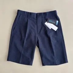 [新品]ハイストリート　ショートパンツ　ハーフパンツ　ネイビー S　クールMAXのサムネイル
