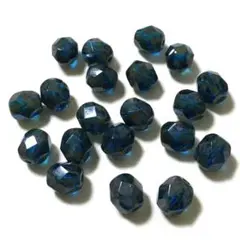 チェコビーズ★ＦＰラウンド６ｍｍ★カプリブルーインパスト★２０個【B3760】