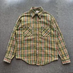 【70s】BIGMACビッグマック ヘビーフランネルシャツ ヘビネル サイズM