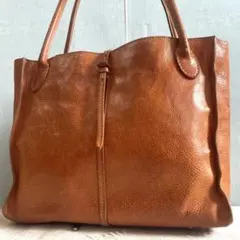 【りん☆様】ゲンテン トートバッグ トスカ A4 ヌメ革 ベルト