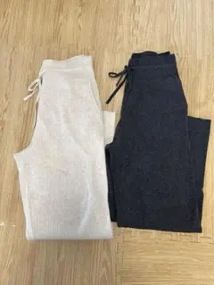 ユニクロ ウォッシャブルリブニットパンツ XL 2枚セット