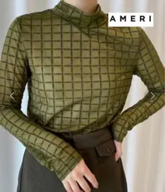 AMERI NEW LOGO MONOGRAM PLAID SKIN TOPのサムネイル