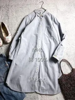 MHL. デニム ロングシャツワンピース インディゴ - メルカリ
