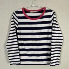 長袖カットソー ネイビーとホワイトストライプ