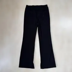 GU ジーユー ストレッチフレアパンツ XL ブラック