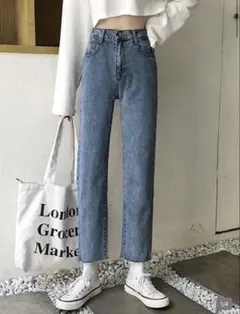 SHEIN ストレートデニム フリンジのサムネイル