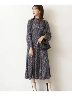 【NATURAL BEAUTY BASIC】花柄グラデーションプリントワンピース