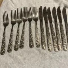 ステンレス製AZUMAカトラリー　ナイフ　フォークセット