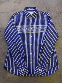 sacai ストライプエンブロイダリー刺繍長袖シャツ