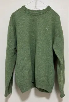 【レア商品】Lacoste グリーン ウール混ニットセーター
