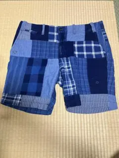 RED SEAM 刺し子 藍染 インディゴ パッチワーク ショートパンツ - メルカリ