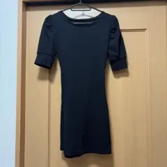GRL バックリボン ミニワンピース ブラック