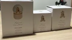 スノードーム 3coins ベア　クリスマスインテリア　くまサンタオブジェクト