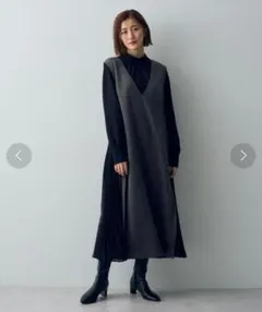 【さっち様専用】 YECCA VECCA　ブラウス付きプリーツMIXジャンスカ