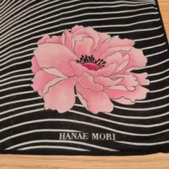 HANAE MORI ハンカチ ブラック ピンク 花柄