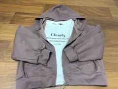 匿名配送 PINK-latte ダンボールパーカーとロンTセット 140cm