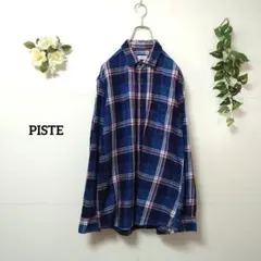 PISTE チェック柄 長袖 シャツ М カジュアル