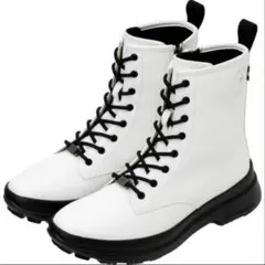 LE COQ SPORTIFホワイト ブーツ サイドジッパー付き 24cm