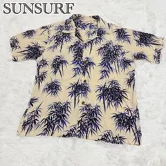SUN SURF　アロハシャツ　レーヨン　総柄　竹柄 美品　完売モデルのサムネイル