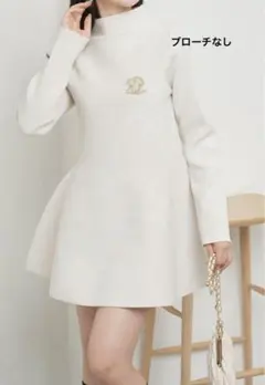 chico ニットフレアミニワンピース　ブローチ無し