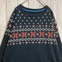 希少⭐︎ハーレー　Harley ロゴプリント　総柄　ニット　スウェット