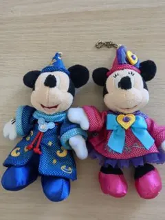 ディズニーシー10周年ミッキー ミニー ぬいぐるみ バッジセット